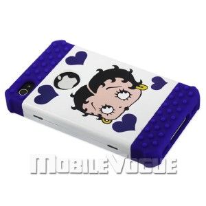 betty boop hard cover case for apple iphone 4 4s at t verizon purple 
