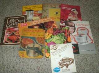 Vintage Lot of 9 Recipe Instruction Books Osterizer Sunbeam Regal 