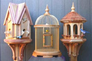   Street Designs FS 147 Birdhouse   Birdcage   Bird Feeder Trio
