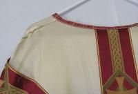 White Chasuble Orphrey Church Apparel Catholic Priest Vestments Robe 