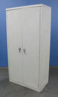 Heavy Duty Bi Fold 2 Door Storage Cabinet 36 x 19 x 72
