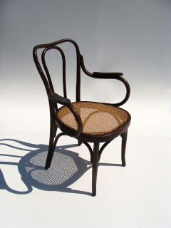 Original Beautiful Antique Bistro Chair by J J Kohn Thonet Bent Wood 
