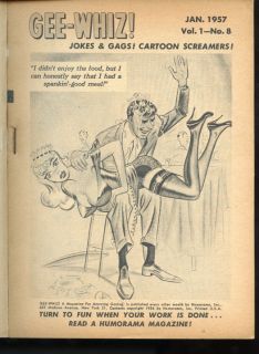 GEE WHIZ January 1956 BILL WARD Cartoons BETTIE PAGE Blaze Starr