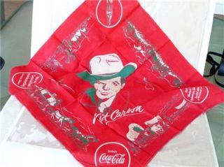 Original 1950s Drink Coca Cola Kit Carson Cloth Scarf