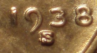 1938 S Over S Over S REPUNCHED MINT MARK 3 TIMES Lincoln ERROR In 