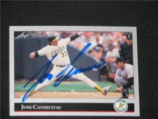 Jose Canseco Auto Signed Autographed Oakland Athletics 40 40 World 
