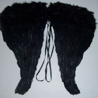 Black Angel Feathers Wings 24 Halloween Dark Fallen Golthic Costume 