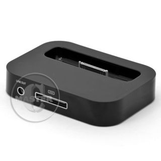 Black Charge Sync USB Cable Dock Station for Apple iPhone 3G 3GS 4 4S 