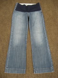 Big Star Maternity Jeans Stretch Trina Wide Leg Trouser Medium Blue 28 