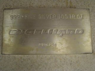   Troy Ounce oz SILVER Engelhard Bullion Bar 999+ Fine Silver # P976256