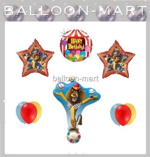 Madagascar Big Top Circus Birthday Party Supplies Balloons Alex Lion 