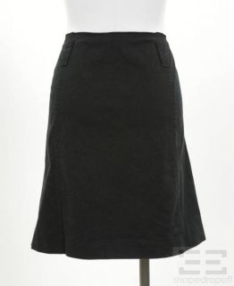 Prada Black Sequined Applique A Line Sailor Skirt Sz 44