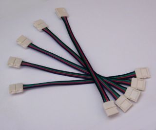 RGB LED Strip Leiste Schnellverbinder Adapter Verbinder Mit Kabel 