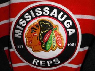   WORN #8 ROBINSON MISSISSAUGA BLACKHAWKS HOCKEY JERSEY CANADA NHL MEN M