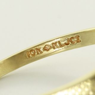   10K Yellow Gold Marquise Black Onyx Diamond Vintage Fashion Ring