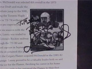 Hockey Player Signature Boschman Gartner McDonald Bio