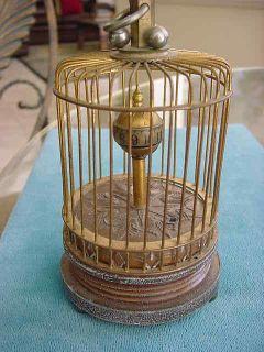 Old Vintage Bird Cage Table Clock for Parts