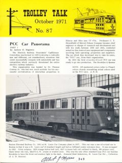   Talk Oct & Dec 1971 No 87 & 88 Streetcar Interurban Birney HO O Model
