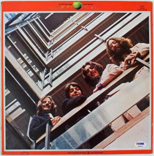 PAUL MCCARTNEY THE BEATLES 1962 1966 SIGNED ALBUM COVER W/ VINYL PSA 