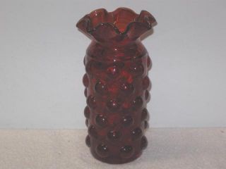 Bischoff Glass Bubble Vase 932 Amberina