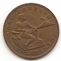 1944 One Centavo Filipinas Philippine Coin United States of America 