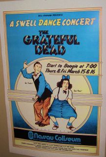 GRATEFUL DEAD Bill Graham Presents A SWELL DANCE Concert Show Poster 