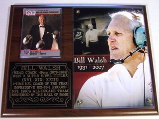 Bill Walsh San Francisco 49ers Super Bowl Champion Legend NFL Photo 