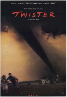 Twister Movie Poster 27x40 Original 1996 Tornado Film