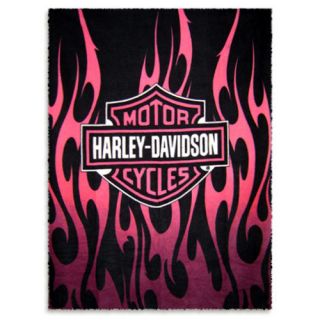 Harley Davidson Fleece Blanket Throw   50X60   New in Package