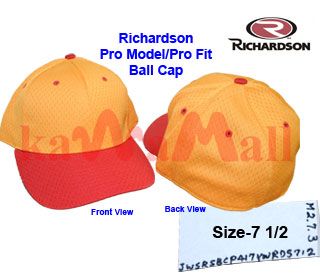 New Richardson 417 Baseball Cap Yellow Red Bill 7 1 2