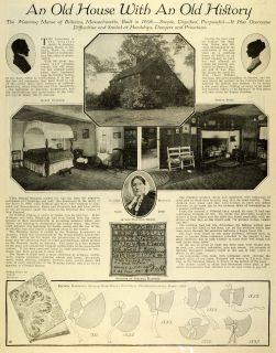 1925 Article Old House History Manning Manse Home Bellerica 