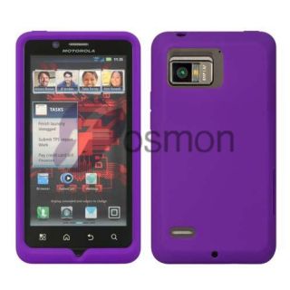 For Motorola Droid Bionic XT875 Soft Gel Silicone Skin Case Purple 