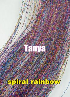   Rainbow 250 strands Hair Tinsel extension hair bling styling extension