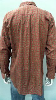 Bill Blass Mens Wear L Cotton Long Sleeve Button Front Collared Shirt 
