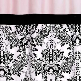 Pink Black White Damask Teen Girl Fabric Shower Curtain