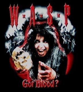 Wasp Blackie Lawless got Blood Official Shirt Med New
