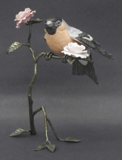 manufacturer goebel pattern bronze bird figurines piece bullfinch size 