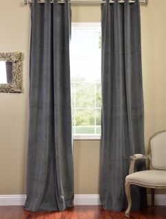 natural grey grommet velvet blackout curtains drapes luxurious 