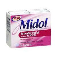 midol caplets extended relief for 12 hours 24 ea