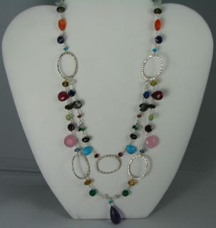 Birthstone Necklace Handmade Gemstones Beads