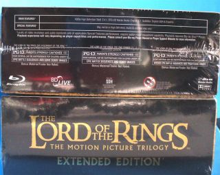 The Lord of The Rings Motion Picture Trilogy 15 Blu Ray New SEALED 