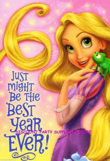 Disney Tangled Rapunzel 6th Birthday Greeting Card