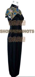 Chinese Cheongsam Clothing Gown Qipao Dress 590388 Bla