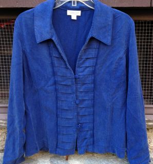 INTERESTING Unique BLUE JACKET Great Fitting COLDWATER CREEK Size M 