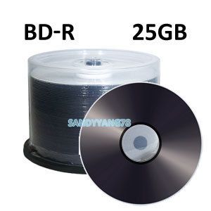   4X 25GB BD R Blue Blu Ray Blank Media Disc Discs Logo Top New