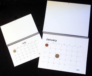 Lot of TWO diff sizes Blank 2013 Calendars Photos Stamping 