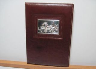 LUNT STERLING & LEATHER BLANK RECIPE JOURNAL MEMO BOOK