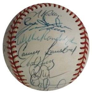 1990 w s Athletics Team 34 Signed Baseball Mark McGwire Rickey 