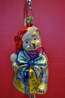 Birgits Merck Old World Christmas Ornament Heinzs Gift Bear Retired 