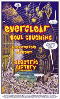 Black Eyed Peas Everclear 1999 Concert Poster Signed